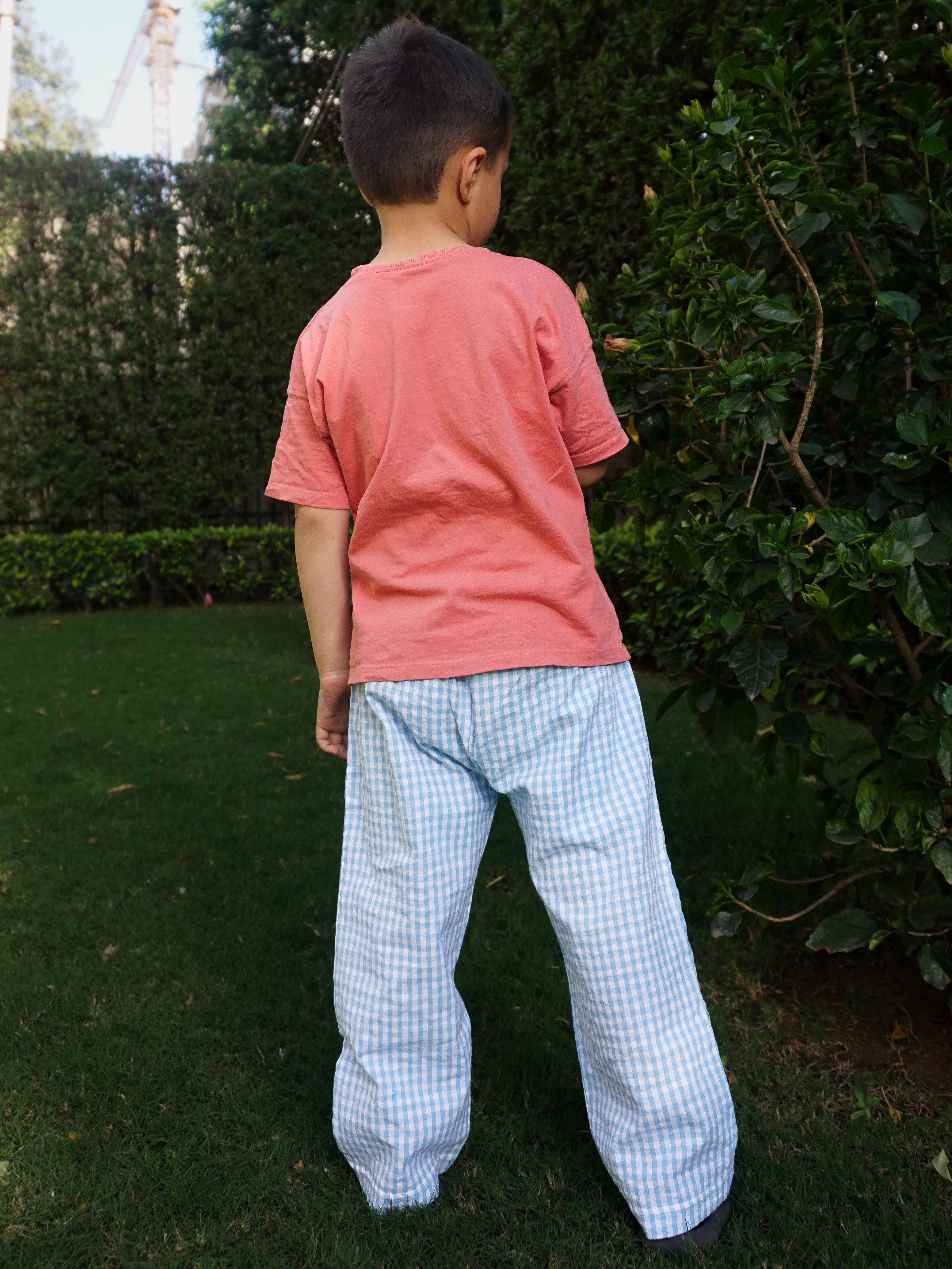 Baby Blue Check Pants