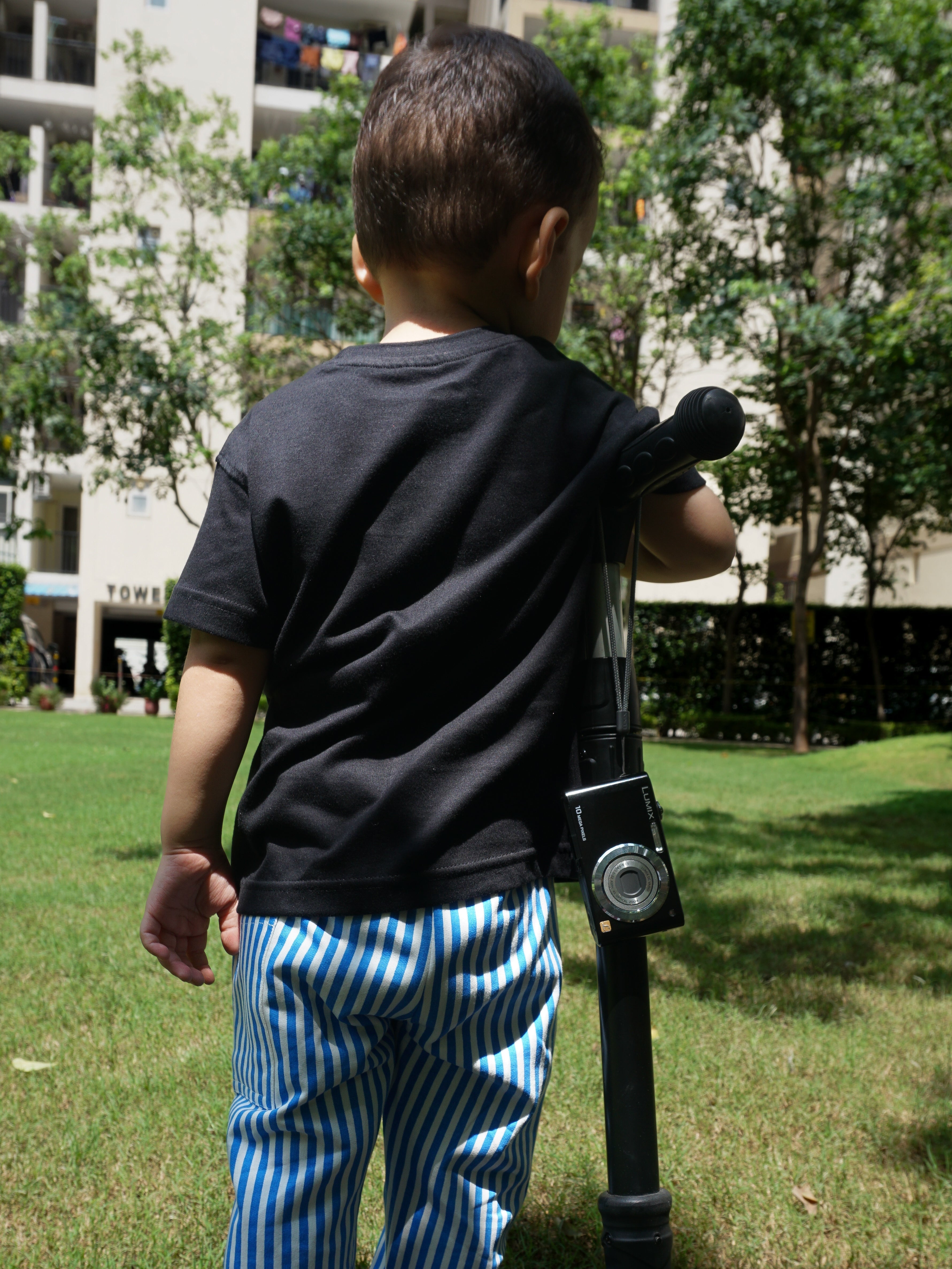 Pure cotton kids pants deckhand stripe - French terry - Gozikids