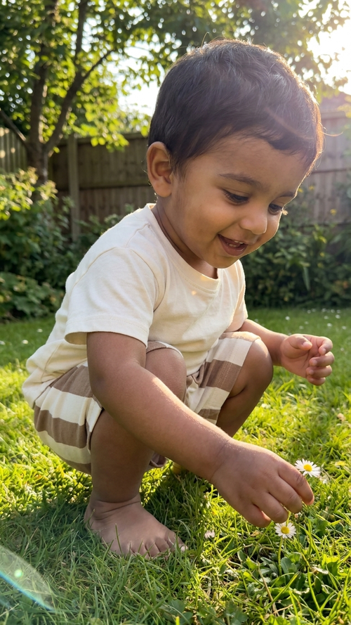 Kids cotton biscotti stripe shorts - pure French terry - Gozikids